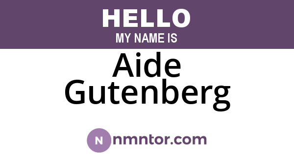 Aide Gutenberg