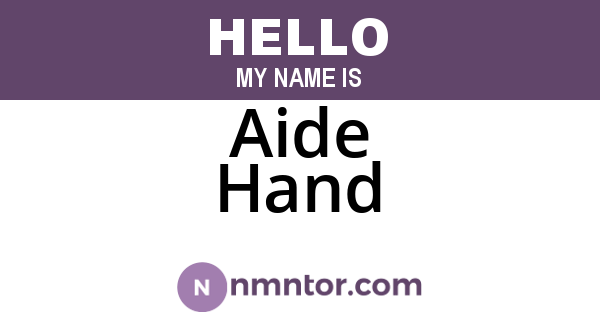 Aide Hand