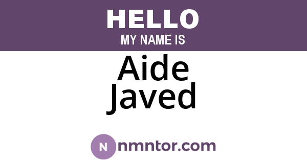 Aide Javed