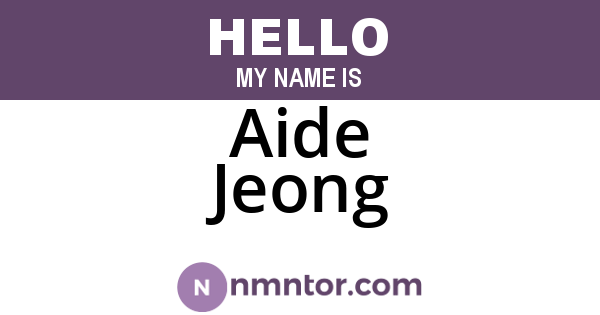 Aide Jeong