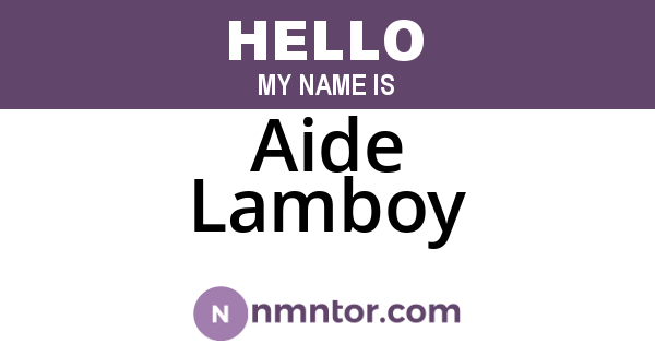 Aide Lamboy