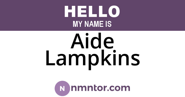 Aide Lampkins