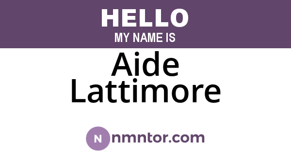 Aide Lattimore