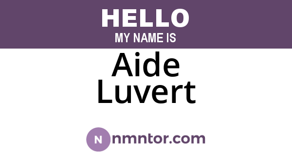 Aide Luvert