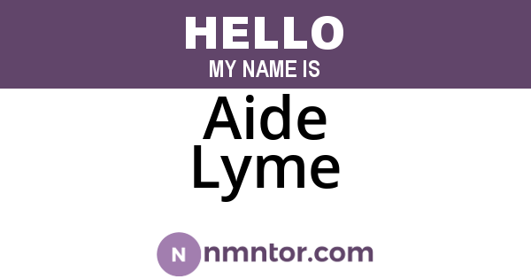 Aide Lyme