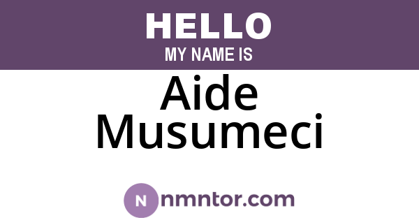 Aide Musumeci