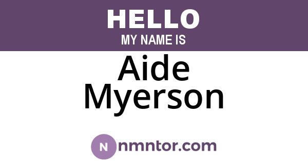 Aide Myerson
