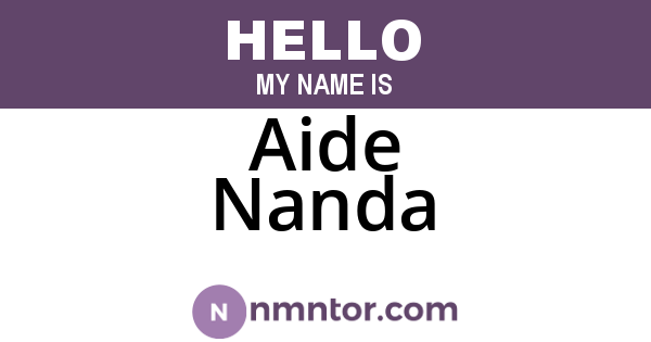 Aide Nanda