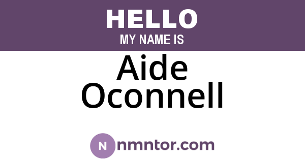 Aide Oconnell
