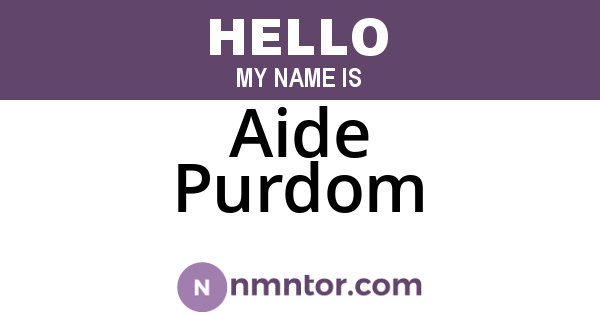 Aide Purdom