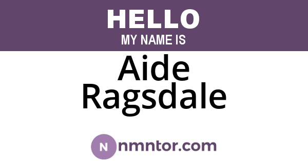 Aide Ragsdale