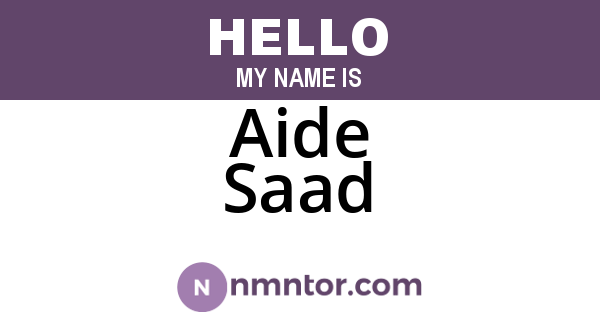 Aide Saad