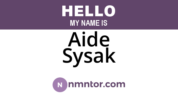 Aide Sysak