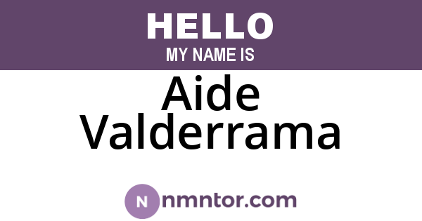 Aide Valderrama