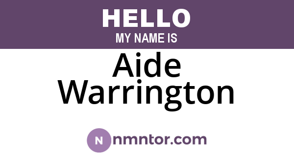 Aide Warrington