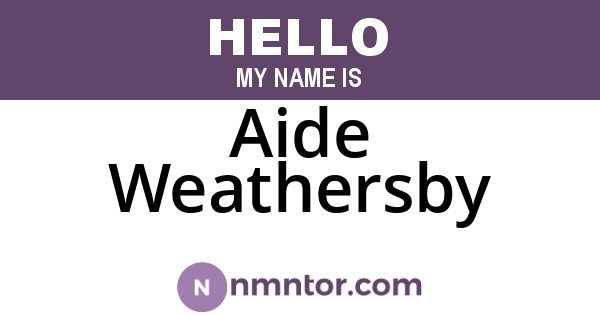 Aide Weathersby