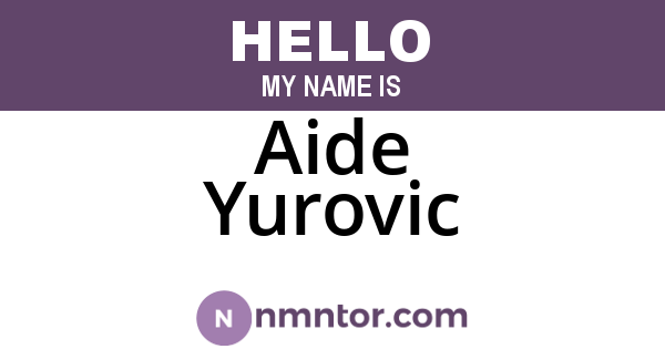 Aide Yurovic