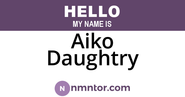 Aiko Daughtry