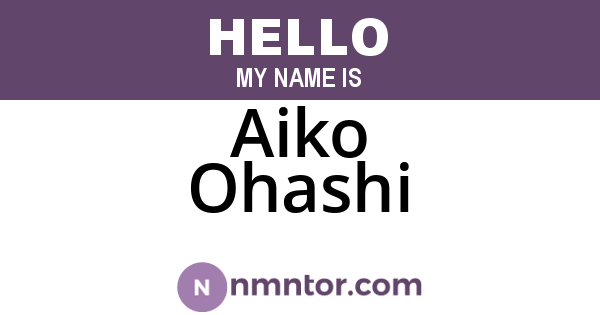 Aiko Ohashi