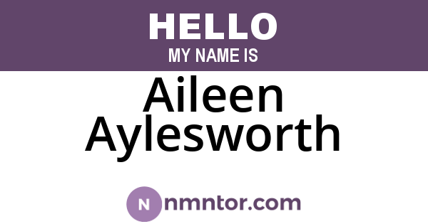 Aileen Aylesworth
