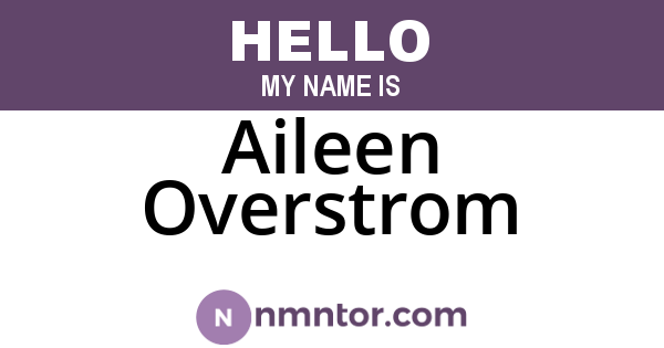 Aileen Overstrom