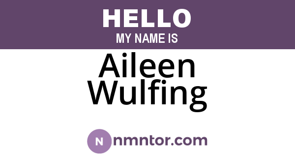 Aileen Wulfing