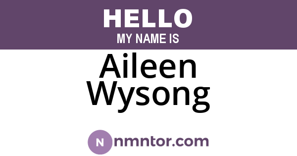 Aileen Wysong