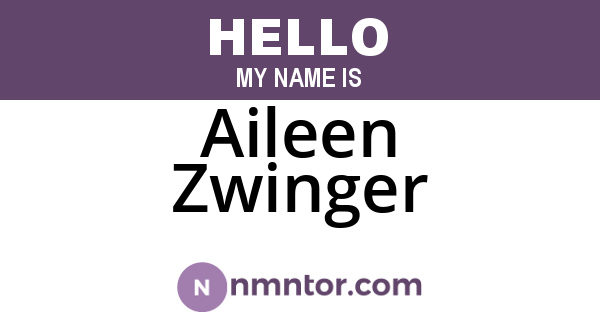 Aileen Zwinger