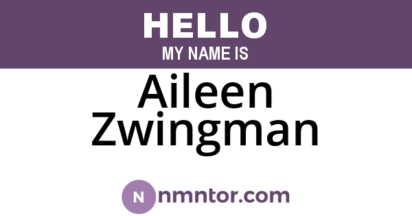 Aileen Zwingman