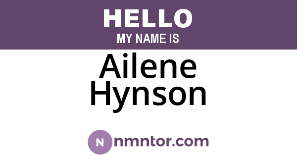Ailene Hynson
