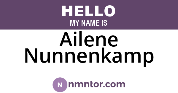 Ailene Nunnenkamp