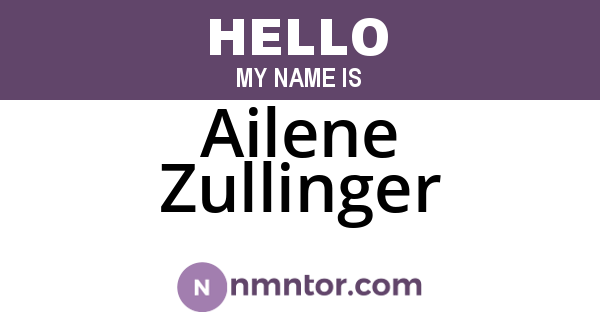 Ailene Zullinger