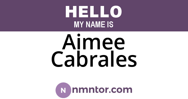 Aimee Cabrales