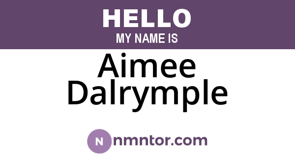 Aimee Dalrymple