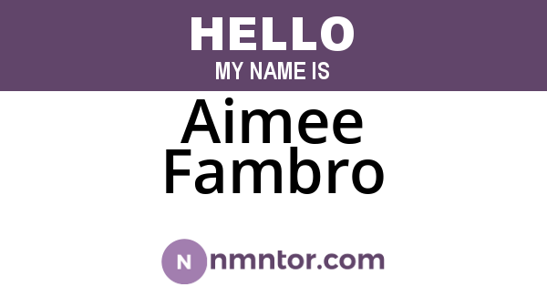 Aimee Fambro