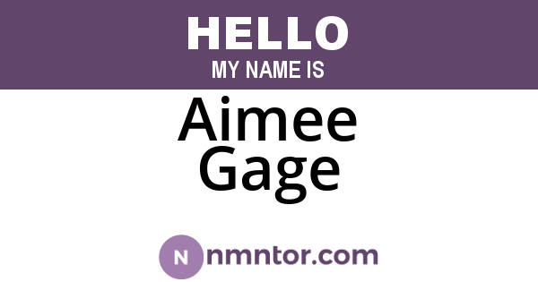 Aimee Gage