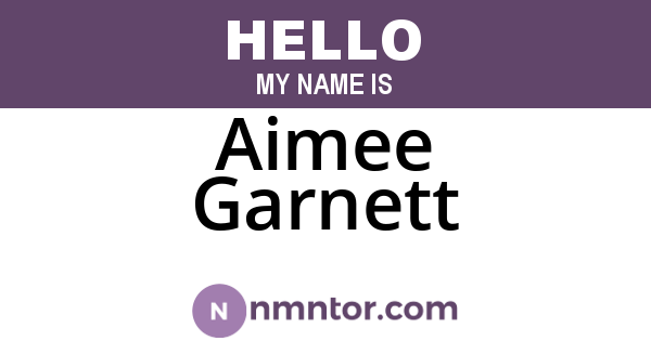 Aimee Garnett