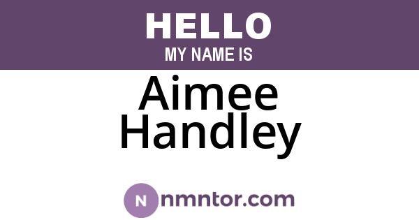 Aimee Handley