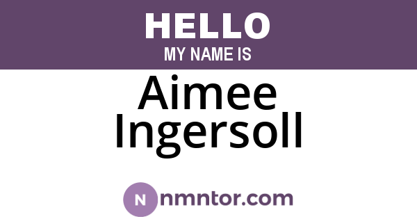 Aimee Ingersoll
