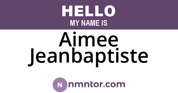 Aimee Jeanbaptiste