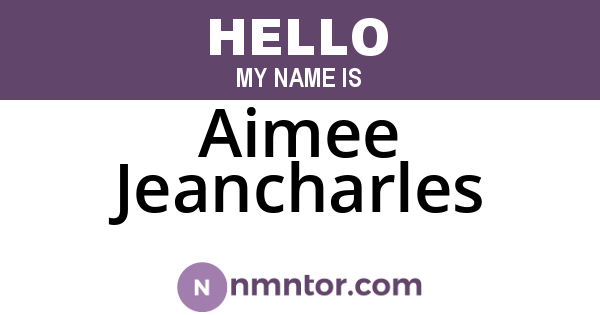 Aimee Jeancharles