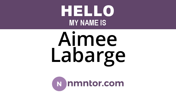 Aimee Labarge