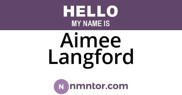 Aimee Langford