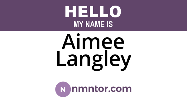 Aimee Langley
