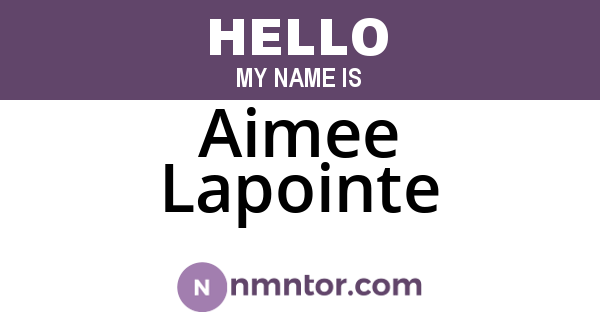 Aimee Lapointe