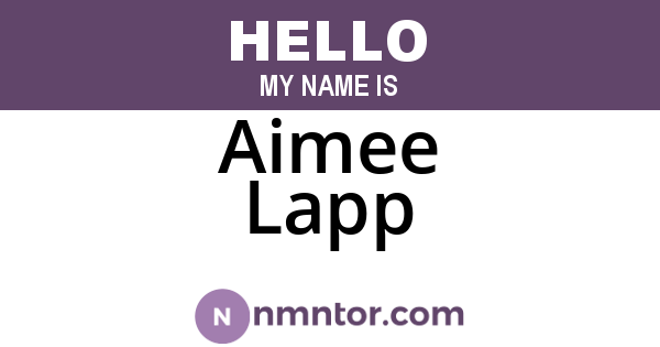 Aimee Lapp