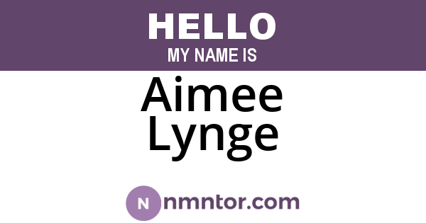 Aimee Lynge