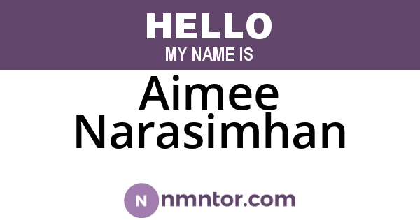 Aimee Narasimhan