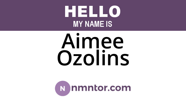 Aimee Ozolins