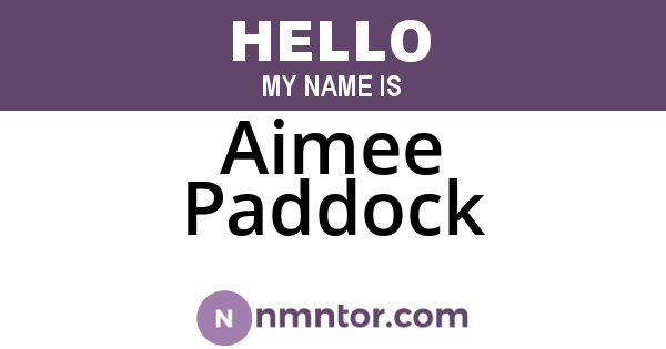 Aimee Paddock